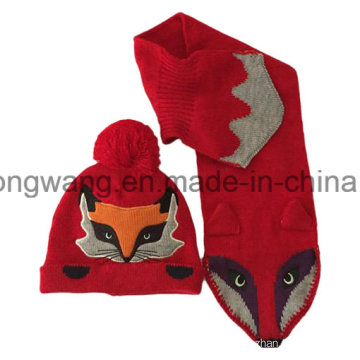 Beautiful Kid′s Winter Warm Knitted Acrylic Set